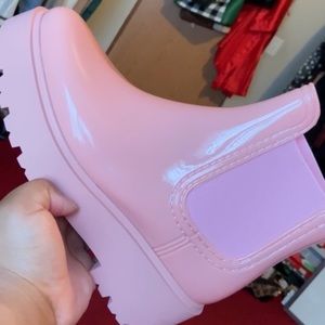 Wide Fit Gadget Chunky Rain Boots